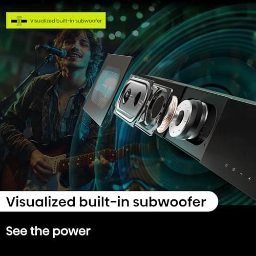 Hisense A620 2.1ch All-in-one Sound Bar with Built-in Subwoofer, 240W, DTS Virtual: X, Dolby Dightal Plus, Bluetooth 5.3, Roku TV Ready, HDMI ARC/AUX/USB, Ez Play, Black (A620, 2024 Model)