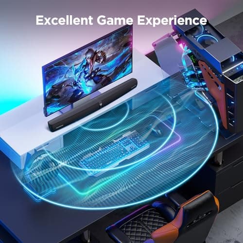 Sound Bar for Smart TV,90W Soundbar with Bluetooth/ARC/Optical/AUX Connect, Auto Volume Boost, 3 Customizable Equalizer Modes, 2 in 1 Detachable Soundbar for TV/PC/Gaming/Projectors