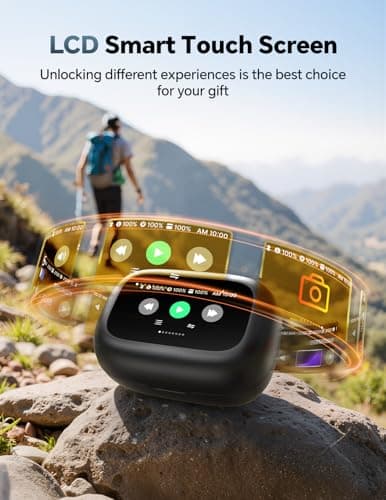 Bluetooth Headphones Wireless Earbuds: Sweatproof & Waterproof, 40H Playtime Wireless Ear Buds with Earhooks, Secure Fit Over Ear Buds with Mic, White Elephant Stocking Stuffers for Men Women