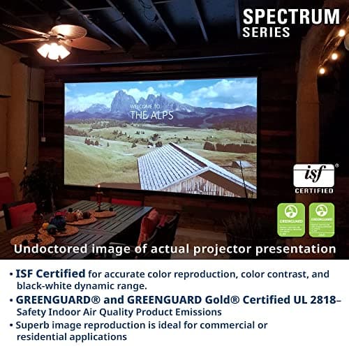 Projector Screen Elite Screens Spectrum, 128-INCH Diag 16:10, Motorized Projection Screen Movie Home Theater 4K/8K Ultra HD Ready, ELECTRIC128X2