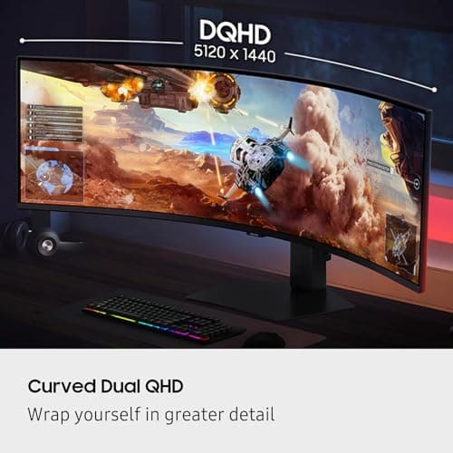 Samsung LS49FG910ENXZA 49" Odyssey G9 G91F DQHD Gaming Monitor 2025 Bundle with Tech Smart USA Elite Suite 18, 2X 4K HDMI Cable & Deco Gear CPS Exclusive 26 Month Protection Pack (BEACH-CPS-26M1000)