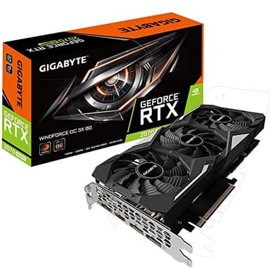 Gigabyte GV-N207SWF3OC-8GD GeForce RTX 2070 Super Windforce OC 8G Graphics Card, 3X Windforce Fans, 8GB 256-Bit GDDR6, Video Card