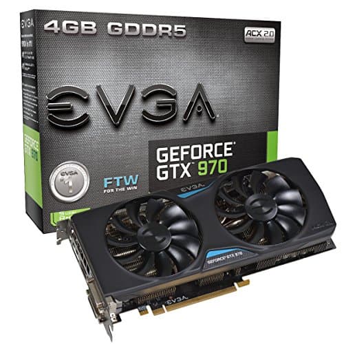 EVGA GeForce GTX 970 4GB FTW GAMING ACX 2.0, 26% Cooler and 36% Quieter Cooling Graphics Card 04G-P4-2978-KR