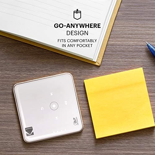 Kodak Ultra Mini Portable Projector - HD 1080p support LED DLP Rechargeable Pico Projector - 100" Display, Built-in Speaker - HDMI, USB and Micro SD - Compatible with iPhone iPad, Android Phones
