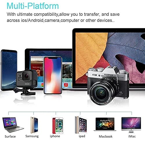 BoxWave Smart Gadget Compatible with Flipper Zero - AllReader SD Card Reader, microSD Card Reader SD Compact USB - Jet Black