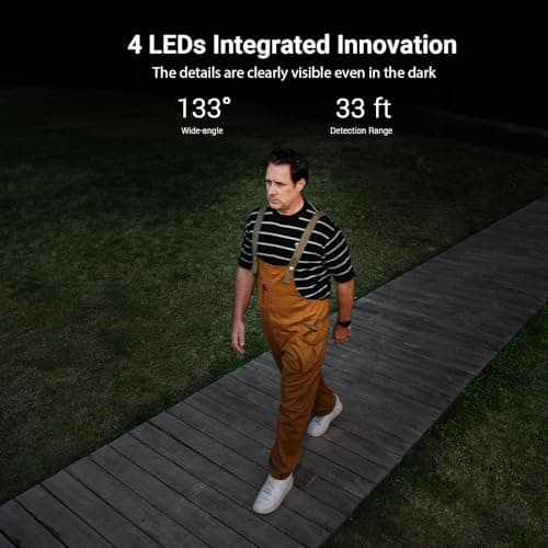 2K Security Cameras Wireless Outdoor, Color Night Vision, 365-Day Battery Life, No Subscription, Local Storage, Two-Way Audio, Solar Powered, Custom Alarm Zones, 4 Cam Kit