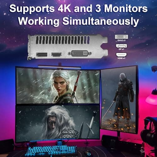 AMD Radeon RX 550 Graphics Card, 4GB GDDR5 128 Bit 1183MHz DP HDMI DVI-Output GPU, PCIE 3.0 Computer Gpu Support Up to 4K Video Card for Office and PC Gaming