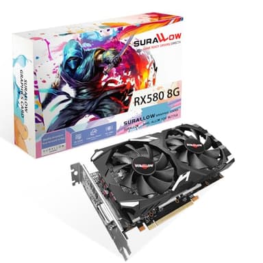 RX 580 8GB Graphics Card, 2048SP,GDDR5,256 Bit Graphics Card for Gaming PC,PCIE 3.0,Twin Freeze Fans Computer Video Card with HDMI/DP/Ports