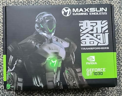 maxsun GEFORCE GT 1030 2GB GDDR5 Video Graphics Card GPU Mini ITX Design, New Architecture & Fast Performance Than 2GD4, HDMI, DVI-D, Single Fan Cooling System