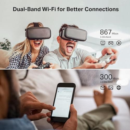 TP-Link AC1200 WiFi Router (Archer A54) - Dual Band Wireless Internet Router, 4 x 10/100 Mbps Fast Ethernet Ports, Supports Guest WiFi, Access Point Mode, IPv6 and Parental Controls