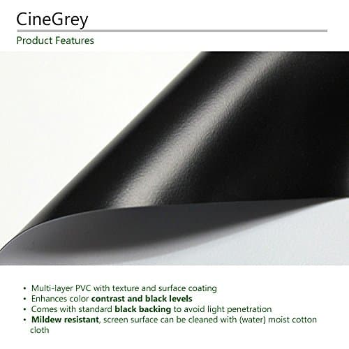 Elite Screens Designer Cut, 135-inch 16:9, Blackout DIY High Contrast Grey Projector Screen Material, ZRM-135H-CINEGREY