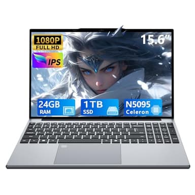 15.6 Inch Laptop, Gaming Laptop, Laptops 24GB 1TB SSD, Lap top Computer N5095, Traditional Laptops Computers 180 Angle Opening, Lap top Fingerprint Unlock Backlit Keyboard, 1920X1080 FHD IPS MINI-HDMI