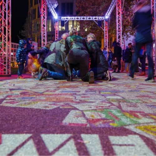 SmarterSurfaces Floor Projector Screen Paint 48ft² | Standard 4K HD Projections | Projectable Floor Paint for Events, Retail Outlets, Exhibitors | Wipeable or Washable (Gain Value 1.23)
