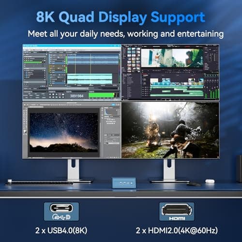 GEEKOM IT13 Mini PC 2025 with 13th Gen Intel i9-13900HK | 32GB RAM | 2TB NVMe SSD | Windows 11 Pro | 8K Quad Display | WiFi 6E | SD Card Reader | Intel NUC13 Replacement Desktop Computers