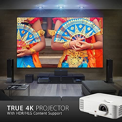 ViewSonic PX748-4K UHD 4K Projector with 4000 Lumens, 240 Hz, 4.2ms, HDR Support, Auto Keystone, Dual HDMI, and USB C for Home Theater, Stream Netflix with Dongle