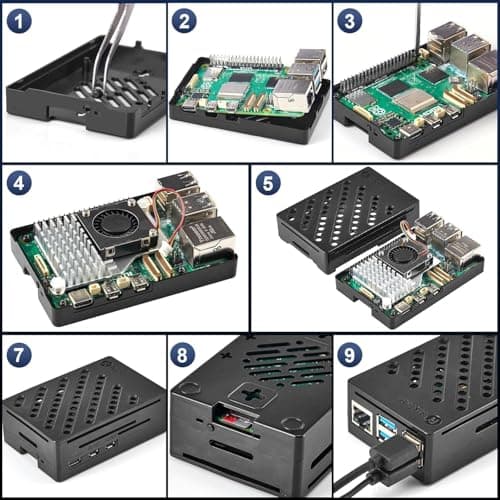 RasTech Raspberry Pi 5 Kit 8GB RAM with Pi 5 Case,Active Cooler,Screwdrive and Raspberry Pi 5 8GB Board Included