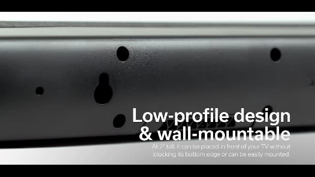 Denon DHT-S218 Sound Bar (Black), 2.1-Channel, 3D Audio with Dolby Atmos, 2 Built-in Subwoofers, Dual Midrange Drivers & Tweeters, 4K UHD HDMI with eARC, Dialog Enhancer, Multi-Pairing & Multi-Point