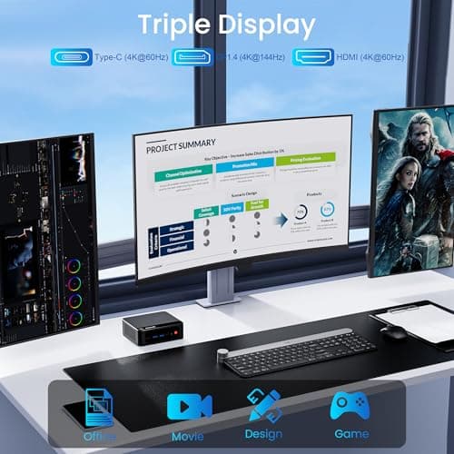 Beelink Mini PC AMD Ryzen 7 5825U Up to 4.5GHz 8C/16T, SER5 32GB RAM 500GB SSD Graphics 8core 2000 MHz, M2 SSD NVME 2280 Mini Computer 2.5GLAN/ WiFi 6/BT5.2/HDM/DP/USB3.2,Home/Office