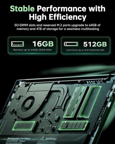 2025 Laptop with AMD Ryzen7(Up to 4.3GHZ,8C/16T),AMD Radeon Graphics,16GB DDR4 RAM 512GB SSD,WiFi 6,15.6 inch IPS Display,4800mAh Battery,Type-C,Micro SD,Webcam,Windows 11 Slim Laptop Computers
