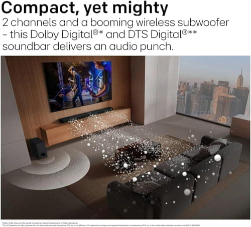 LG S40T 2.1 ch.Soundbar with Wireless Subwoofer, TV Synergy, Wow Interface, AI Sound Pro (2024 New Model)