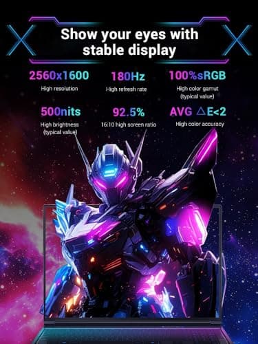 FIREBAT Laptop Gaming RTX 5060 GDDR7 GPU, 16" 2560x1600 2.5K 180Hz QHD 500nits 100%sRGB, Core 13500HX CPU, 1TB PCIe Gen4 SSD, 16GB DDR5 RAM, Metal Case Gaming & Entertainment Notebook Laptop Gamer PC