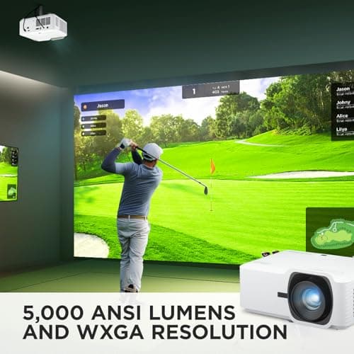 ViewSonic LS741HD 5000 Lumens 1080p Laser Projector with H/V Keystone, 4 Corner Adjustment, 360 Degree Projection, 1.6x Optical Zoom, LAN Control, and 24/7 Operation