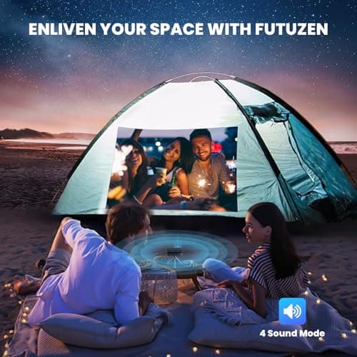【3H Playtime】Ultra Mini Pocket Pico Projector - Come with Rechargeable Battery Speaker & Tirpod, 1080P Support Portable Wireless LED DLP Movie & Video Travel Projector, connects to iPhone and Android