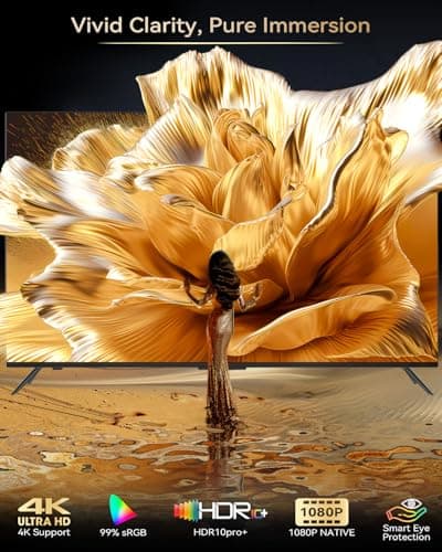 [1300 ANSI/Netflix Licensed/Dolby Audio] Projector with WiFi Bluetooth Portable Outdoor - 4K Smart Ceiling Projector with Built in Apps, Wireless Home Theater for Bedroom, 20% Zoom/500", HDMI/Phone/PC