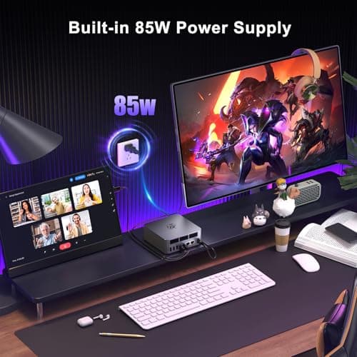 Beelink EQi12 Dual LAN Mini PC, Intel Core 1220P(10C/12T, up to 4.4GHz), 16GB DDR4 RAM 500GB PCIe4.0 SSD, Mini Desktop Computer Support WiFi 6/ BT5.2/ Dual HDMI/Bulit-in 85W Power Supply