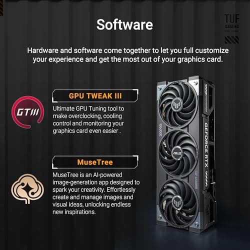 ASUS TUF Gaming GeForce RTX ™ 5070 12GB GDDR7 OC Edition Gaming Graphics Card (PCIe® 5.0, HDMI®/DP 2.1, 3.125-slot, Military-Grade Components, Protective PCB Coating, axial-tech Fans)