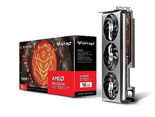 Sapphire 11330-01-20G Nitro+ AMD Radeon RX 7800 XT Gaming Graphics Card with 16GB GDDR6, AMD RDNA 3