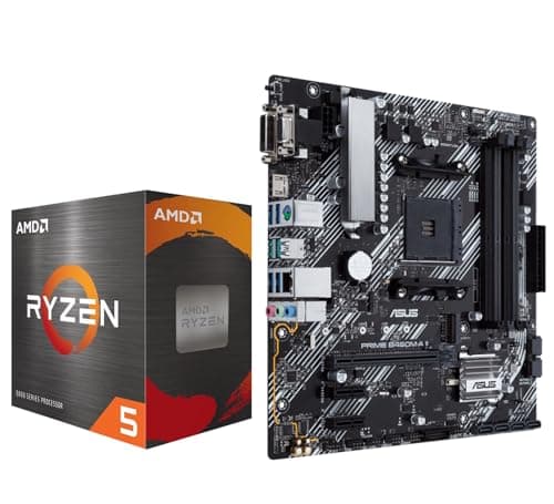 MICRO CENTER AMD Ryzen 5 5600 Desktop Processor with ASUS Prime B450M-A II AMD AM4 Micro ATX Motherboard