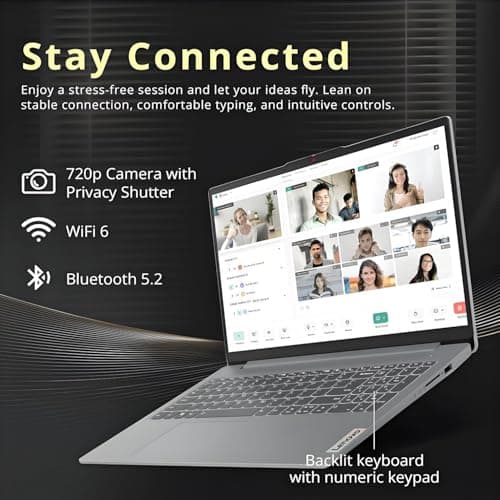 Lenovo Ideapad Slim 3 Laptop for Student & Business with Microsoft Office, Backlit Keyboard, AMD Ryzen 5 5625U (Beats Intel i7-1260U), 15.6" FHD Display, 16GB RAM 512GB SSD, Windows 11 Pro, WOWPC USB