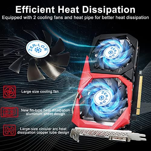 GeForce GTX 1660 Super 6GB Graphics Cards, GDRR6 192Bit PCIE 3.0X16 Computer Gaming Gpu, Dual Freeze Fans Video Card with HDMI/DP/DVI Ports Support 4K and 8K HD