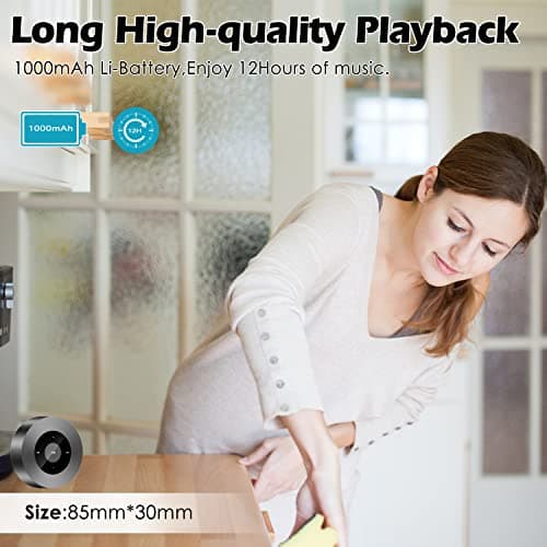 LED Smart Touch Play Bluetooth Speaker/Portable Wireless Speakers with HD Sound / 12-Hour Playtime/Bluetooth 5.0 / TF Card Support Play/Aux in Port Speaker (Gray)