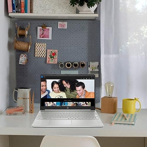 HP 2023 Laptop for Business and Student, 15.6'' HD Display, AMD Ryzen 3 5300U 4-Core Processor, 16GB RAM, 512GB SSD, Wi-Fi, Type-C, Media Card Reader, Windows 11 Home, Silver, KKE Accessories