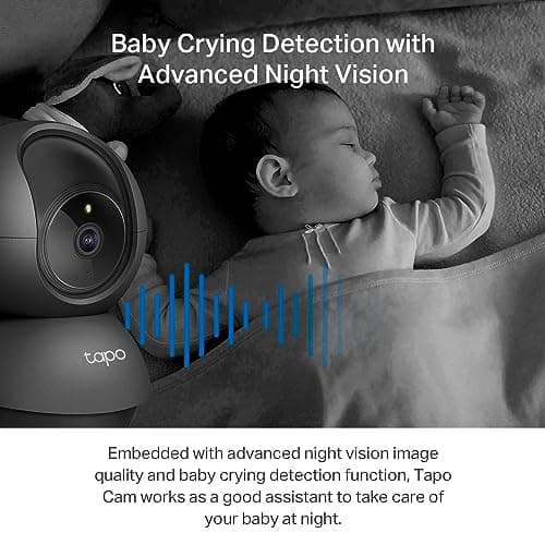Tapo TP-Link 2K Pan/Tilt Indoor Security Camera for Baby Monitor, Pet Camera, Motion Detection & Tracking, 2-Way Audio, Cloud & SD Card Storage, Works w/Alexa & Google Home, Black, C211(2-Pack)