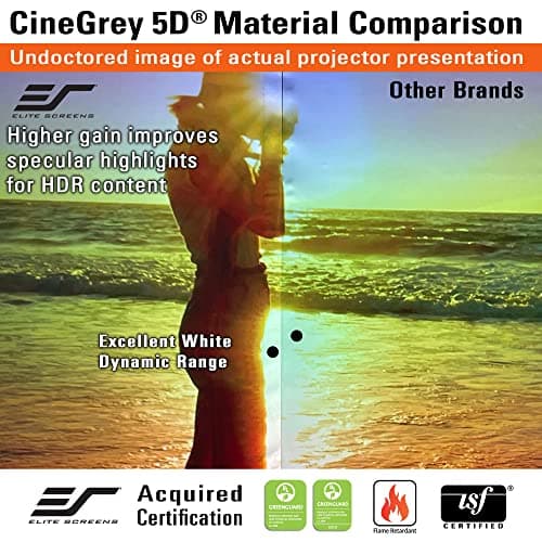 Elite Screens Designer Cut Series, 135-inch 16:9, 8K / 4K Ultra HD Ambient Light Rejecting DIY Raw Projector Screen Material, ISF Certified True ALR Capable Projection Screen, RM-135HW-CINEGREY5D