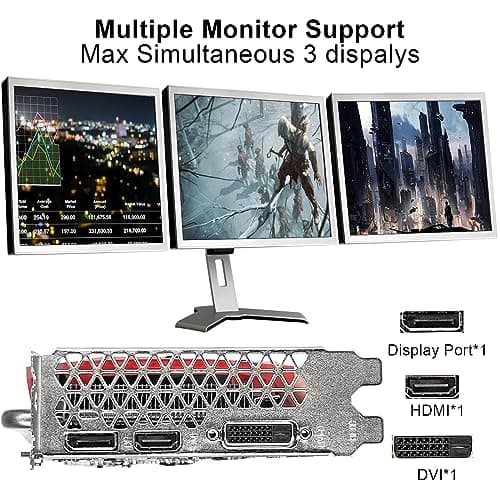 GeForce GTX 1660 Super 6GB Graphics Cards, GDRR6 192Bit PCIE 3.0X16 Computer Gaming Gpu, Dual Freeze Fans Video Card with HDMI/DP/DVI Ports Support 4K and 8K HD