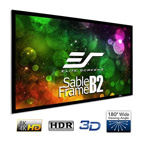 Elite Screens Sable Frame B2 Fixed Frame Projector Screen 120 inch 16 9, 4K/8K UHD, ISF-Certified CineWhite UHD-B (1.3 Gain), Wall Mounted for Standard, Short & UST Projectors, Home Theater, SB120WH2