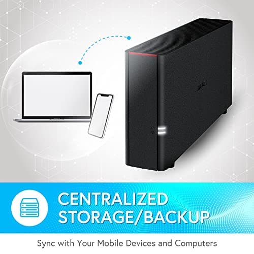 BUFFALO LinkStation 210 6TB 1-Bay NAS Network Attached Storage with HDD Hard Drives Included NAS Storage That Works as Home Cloud or Network Storage Device for Home