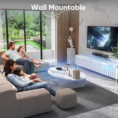 Sound Bar for Smart TV, Bass Boost and Crisp Vocals,Bluetooth Soundbar for TV/PC/Gaming/Projectors,Optical/AUX/Wall Mount,17inch