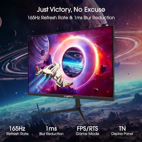 Sceptre 27-inch Gaming Monitor 165Hz 144Hz 1ms AMD FreeSync Premium HDMI DisplayPort Build-in Speakers, 99% sRGB Machine Black (E275B-FWD168 Series)