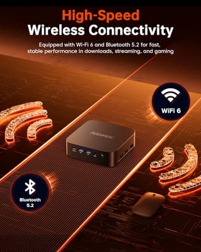 ACEMAGICIAN Kron Mini K1 Mini PC, Ryzen 7 5700U, 32GB DDR4 1TB NVMe SSD Mini Computers, Small Light Gaming PC 4K@60Hz Triple Display, Mini Desktop WiFi6 | Bluetooth 5.2 | Dual Channel | Auto Power On