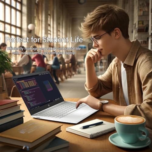 HP 14 Laptop • Back to School Limited Edition with Microsoft 365 • 4-Core Intel CPU • 8GB RAM •1600GB Storage (64GB OnBoard + 512GB P500 Portable SSD + 1TB OneDrive) • Snow White • Win 11