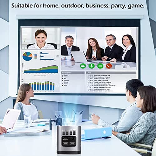 Projector with WI-FI and Bluetooth,Mini Projector 4K 150ASIN Lumen Supported, Home Theater Movie Projector, Compatible with HDMI, iOS, VGA, USB, Smartphone, Laptop