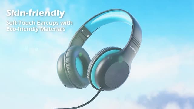 Headphones for Kids for School, Kids Headphones with Microphone, Sharing Function, 85dB/94dB Safe Volume Limit, HD Sound, Over Ear Kid Headphone for School, On-line Study, Travel, DarkGreen