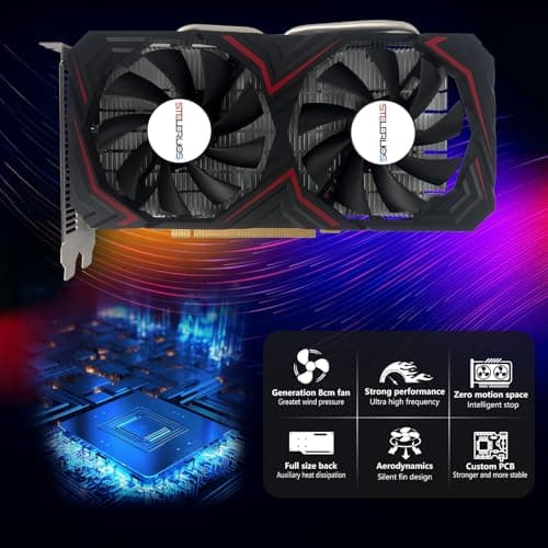 RX 590 Graphics Card 8GB GDDR5 Video Card 256bit PCI Express16X3.0 with Dual Cooling Fans,2304SP GPU DP/HDMI/DVI DirectX 12 Gaming Dual Freeze Fans for Desktop PC