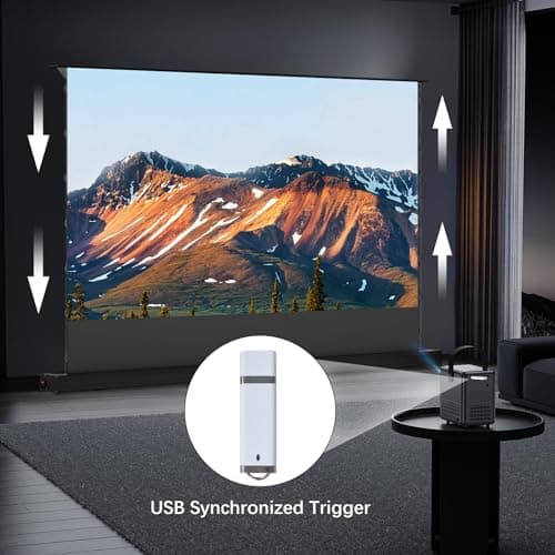 IN&VI 100" 8K HBSI PET Motorized ALR Floor Rising Projector Screen for Ultra Short Throw Projector,Movie Screen for Home Theater,Motorized Projector Screen 4K/8K Ultra HD Active