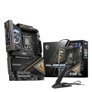 MSI MEG Z890 ACE Gaming Motherboard (Support Core Ultra Series 2 Intel Processors, LGA 1851, DDR5, PCIe 5.0, M.2, SATA, 10Gbps LAN, USB Type-C, Wi-Fi 7, Bluetooth 5.4, Thunderbolt 4, ATX)